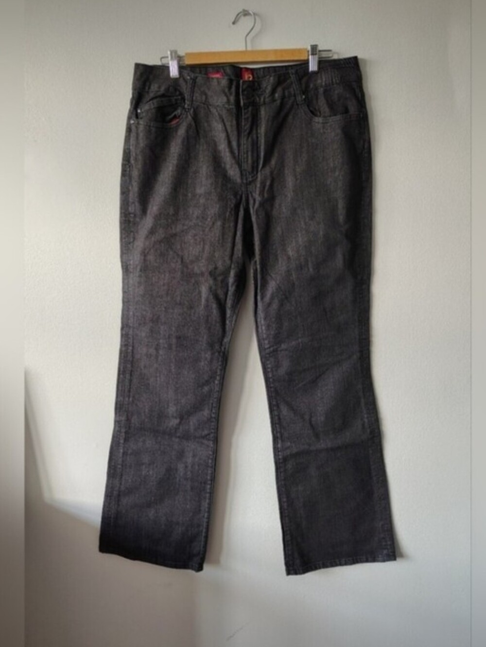 NWOT Sassoon Ooh lala Grey / black Bootcut boogie style  jeans